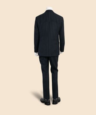 ＪＡＰＡＮ　ＴＲＡＤ．　ウール　ストライプ　２釦スーツ　Ｃｌａｓｓｉｃ　Ｍａｄｅ　ｂｙ　ＲＩＮＧ　ＪＡＣＫＥＴ　３３００００８５１