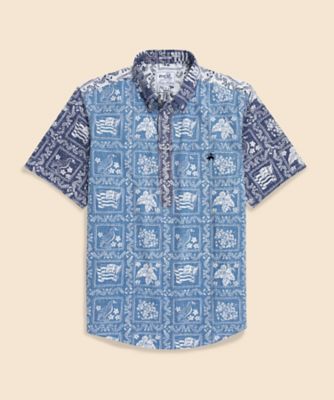 Brooks Brothers/ブルックス ブラザーズ Ｂｒｏｏｋｓ　Ｂｒｏｔｈｅｒｓ×Ｒｅｙｎ　Ｓｐｏｏｎｅｒ　コットン／ポリエステル　プルオーバー　アロハシャツ　３３００００８５６