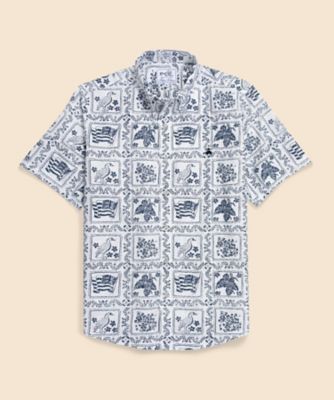 Brooks Brothers/ブルックス ブラザーズ Ｂｒｏｏｋｓ　Ｂｒｏｔｈｅｒｓ×Ｒｅｙｎ　Ｓｐｏｏｎｅｒ　コットン／ポリエステル　ボタンダウン　アロハシャツ　３３００００８５７