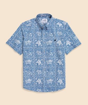 Brooks Brothers/ブルックス ブラザーズ Brooks Brothers×Reyn Spooner コットン/ポリエステル ボタンダウン アロハシャツ 330000858