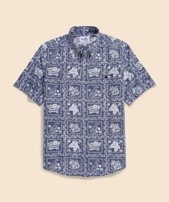 Brooks Brothers/ブルックス ブラザーズ Ｂｒｏｏｋｓ　Ｂｒｏｔｈｅｒｓ×Ｒｅｙｎ　Ｓｐｏｏｎｅｒ　コットン／ポリエステル　ボタンダウン　アロハシャツ　３３００００８５９