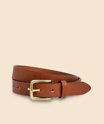＜Brooks Brothers＞カウレザー　ゴールドバックル　ベルト　３３０００１０２６