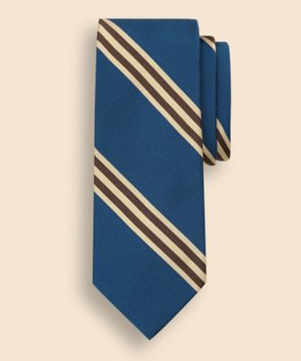 Brooks Brothers/ブルックス ブラザーズ ＪＡＰＡＮ　ＴＲＡＤ．　シルク／コットン　モガドール　ラージ　ＢＢ＃１ストライプ　レップタイ　３３０００１２０１