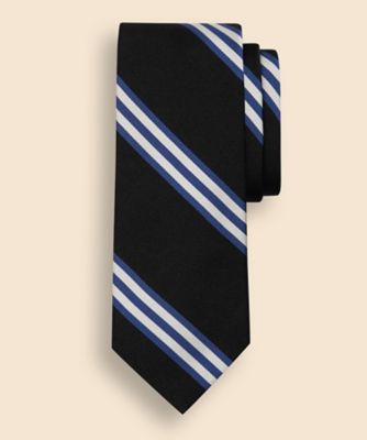 Brooks Brothers/ブルックス ブラザーズ ＪＡＰＡＮ　ＴＲＡＤ．　シルク／コットン　モガドール　ラージ　ＢＢ＃１ストライプ　レップタイ　３３０００１２０３