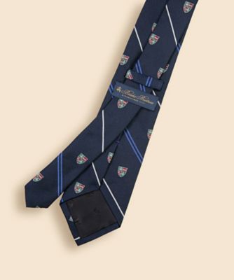 ＪＡＰＡＮ　ＴＲＡＤ．　シルク　クレスト　ストライプ　レップタイ　３３０００１２１０