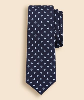 Brooks Brothers/ブルックス ブラザーズ シルク／コットン　スモールフラワー　ジャカードタイ　３３０００１２５４