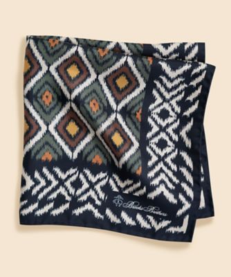 Brooks Brothers/ブルックス ブラザーズ JAPAN TRAD. シルク イカット ポケットスクエア 330001276