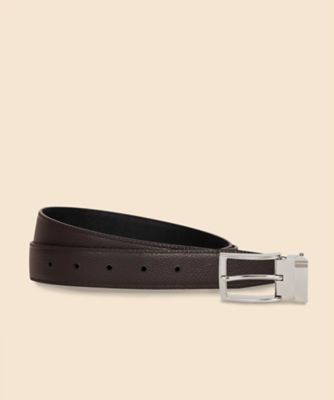 カウレザー　シルバーバックル　リバーシブルベルト　３３０００１３２１