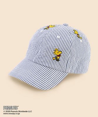 Brooks Brothers/ブルックス ブラザーズ &times;ＰＥＡＮＵＴＳ　シアサッカー　ウッドストックエンブロイダリー　ベースボールキャップ　３３０００２４１１