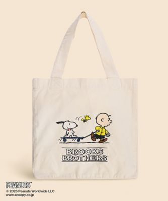 ＜Brooks Brothers＞×ＰＥＡＮＵＴＳ　コットンキャンバス　スヌーピー＆チャーリー・ブラウンプリント　トートバッグ　３３０００２４１５