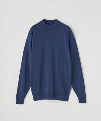 モックネック長袖ニットプルオーバー 24G MODERN FIT