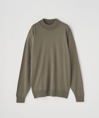 モックネック長袖ニットプルオーバー 24G MODERN FIT