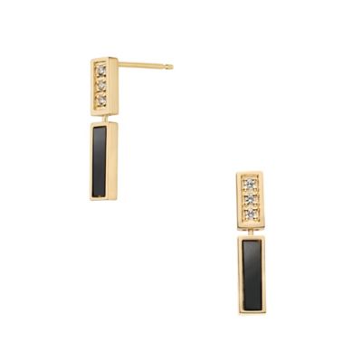 ブラックカルセドニー　ピアス