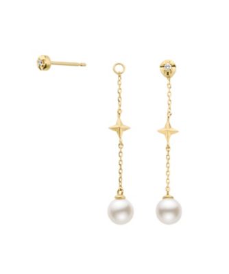 K18YG パール ダイヤモンド ピアス AGVA1612 PA