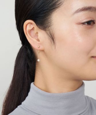 K18YG パール ダイヤモンド ピアス AGVA1612 PA