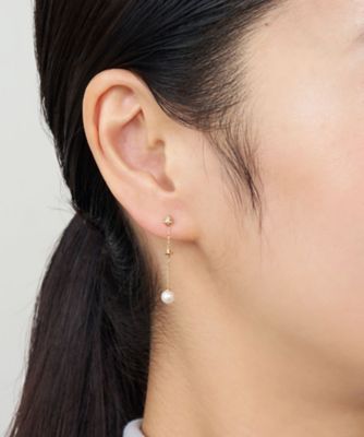 K18YG パール ダイヤモンド ピアス AGVA1612 PA