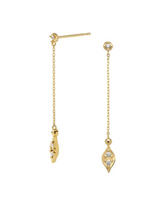 ＜Vendome Aoyama (Women)＞Ｋ１８ＹＧ　ダイヤモンド　ピアス　ＡＧＶＡ１６２４　　ＤＩ