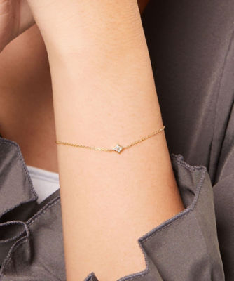 現行品 K10PG ダイヤ サークル ブレスレット 現行品 K10PG ダイヤ サークル ブレスレット