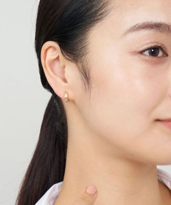 K18YGフープ イヤリング AGVE1606 YG | Vendome Aoyama