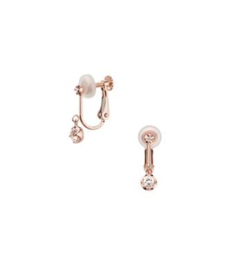 ＜Vendome Aoyama (Women)＞Ｋ１０ＰＧ　ホワイトトパーズ　イヤリング　ＡＪＡＥ２３５９　ＴＨ