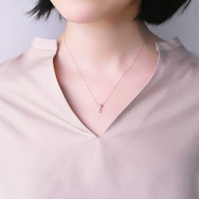 ハート　アコヤパールネックレス