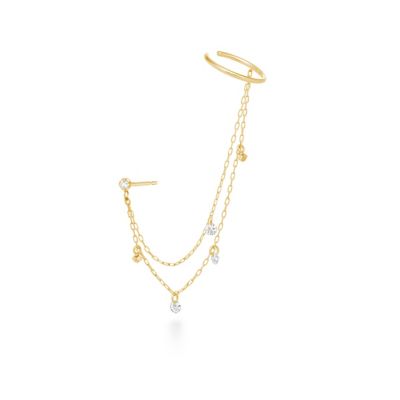 ＜AHKAH(Women)＞ビンドゥサリーイヤーカフ　ピアス　※シングル（左耳用）　ＡＫ１７１７０１０４００