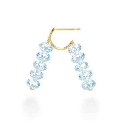 ＜AHKAH(Women)＞アーカースプリングシークイン（ブルートパーズ）ピアス　※シングル　ＡＫ１７３６０１０４００