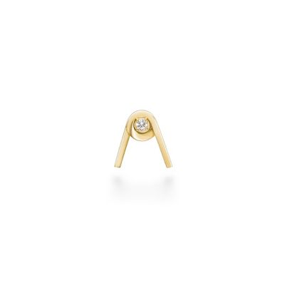 AHKAH(Women)/アーカー アーカースプリングスタッド(ダイヤモンド)ピアス ※シングル AK1744010400