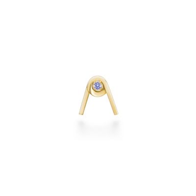 AHKAH(Women)/アーカー アーカースプリングスタッド(ブルーサファイア)ピアス ※シングル AK1746010400