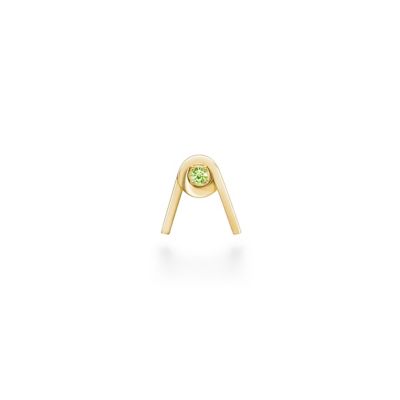 AHKAH(Women)/アーカー アーカースプリングスタッド(グリーンガーネット)ピアス ※シングル AK1747010400
