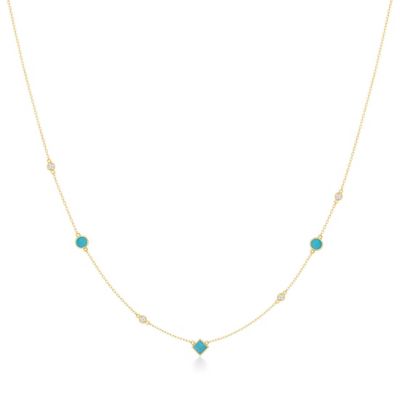 ＜AHKAH(Women)＞ヌーディーグランターコイズネックレス　ＡＫ１８１８０１０１００