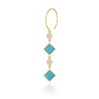 ＜AHKAH(Women)＞ヌーディーグラン　ターコイズピアス　※シングル　ＡＫ１８２２０１０４００