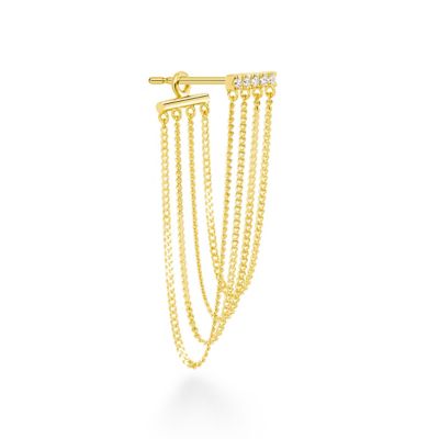 シャンデリアチェーンループ ピアス ※シングル | AHKAH(Women  