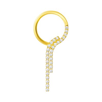 ＜AHKAH(Women)＞シャンデリア　サークル　ピアス　※シングル（左耳用）　ＡＫ２０８５０１０４００