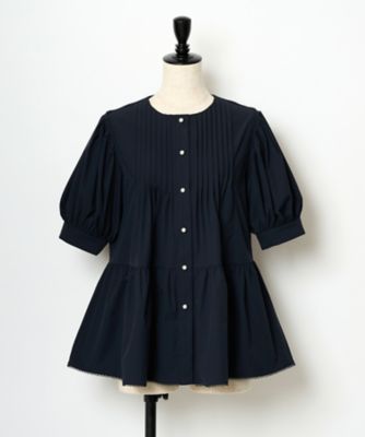 Ｋｅｅｐ　ｃｌｅａｎ　ピンタックチュニックブラウス　半袖　ＡＭ－２３０５－００７＊