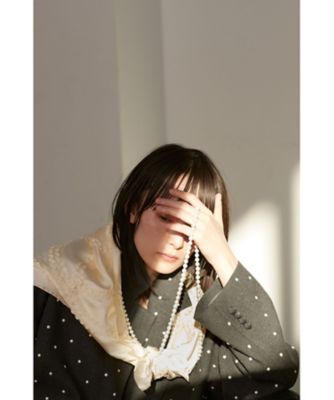 ＜ASAUCE MELER (Women)＞テープエンブロイダリー　ペイズリースカーフ　ＡＭ２５ＦーＳＣ１６０