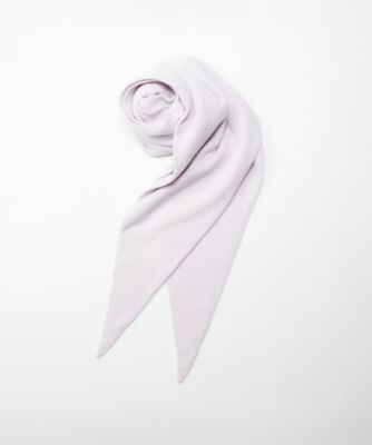 ASAUCE MELER (Women)/アソースメレ シームレス トライアングル カシミヤニットストール AM25FーST205 PaleLavender スカーフ・ショール【三越伊勢丹/公式】