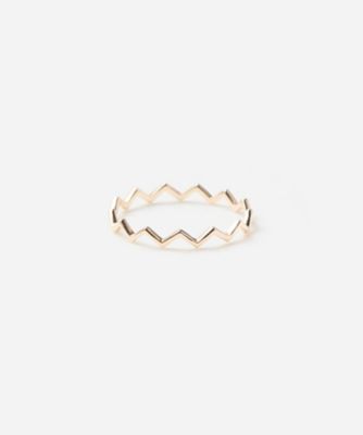 ＜ALLNIQUE (Women)＞Ｌａｙｅｒｅｄ　“Ｚｉｇｚａｇ”　リング　ＡＱＲ００５２Ｙ０