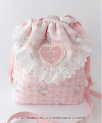 サロンドノナ ニャニィニュニェニョン 巾着バック 受注商品】【10月上旬以降届】巾着バック ハローキティ | salon de