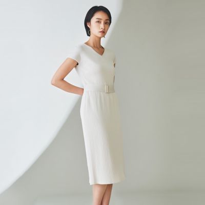 ちりめんシルクベルト付ワンピース 三越伊勢丹オンラインストア 公式