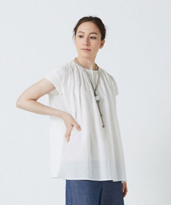 ＜L’EQUIPE (Women)＞パウダリーコットンブラウス