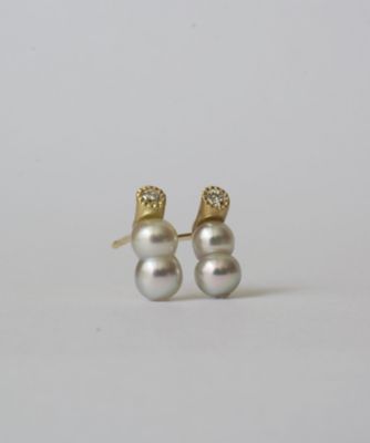 ベビーツインパール　ダイヤピアス
