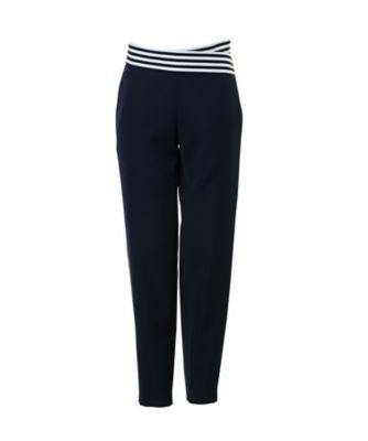 美品　ボーダーズアットバルコニー　TAPERED PANTS　ネイビー　38 TAPERED PANTS BD1111ー3Gー22 | BORDERS at