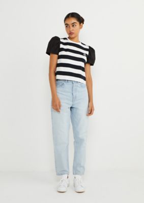 ＜BORDERS at BALCONY (Women)＞ＢＯＲＤＥＲ　ＰＵＦＦ　ＴＥＥ