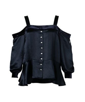 美品！BORDERS at BALCONY リネンペプラムトップ 36 ブラック BORDERS at BALCONY リネンペプラムトップ 36 ブラック BORDERS