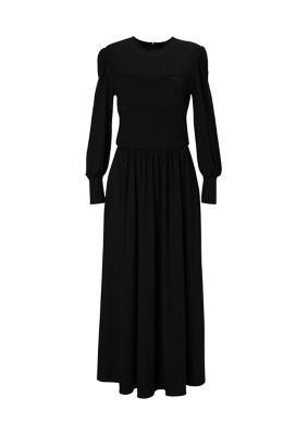 ＜BORDERS at BALCONY (Women)＞ＷＥＥＫＥＮＤ　ＢＩＳＨＯＰ　ＳＬＥＥＶＥ　ＤＲＥＳＳ