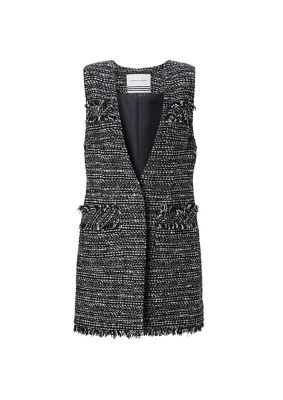 【超目玉枠】 BORDERS 36 VEST LONG TWEED BALCONY at トップス