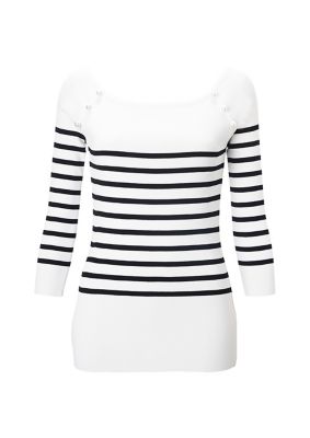 BORDERS at BALCONY (Women)/ボーダーズアットバルコニー BORDER OFF SHOULDER TOP BD2411-1B-25