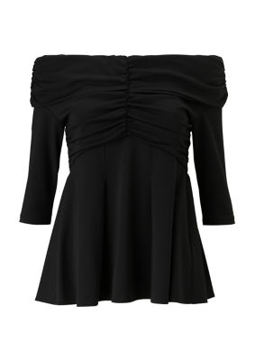 【BORDERS at BALCONY】ウィークエンドビショップスリーブトップ BORDERS at BALCONY/ボーダーズアットバルコニー】OFF SHOULDER