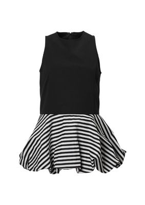 トップス WEEKEND BALLOON PEPLUM TOP ボーダーズアットバルコニーWEEKEND BALLOON PEPLUM TOP